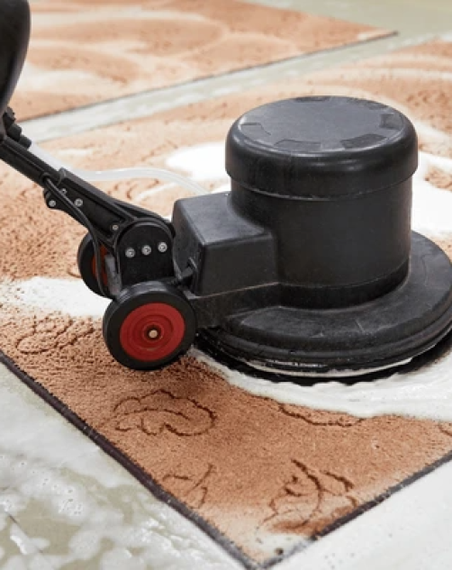 Professional Carpet And Rug Cleaning Near Me by Steam Boss removing stains from wool rug and carpet using steam cleaning equipment